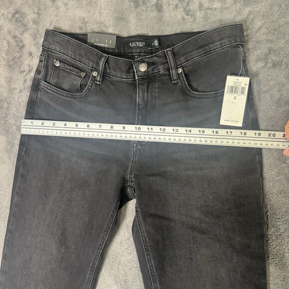 LAUREN RALPH LAUREN Relaxed Tapered Jeans in Empire Black Wash SIZE 8 - Picture 7 of 13